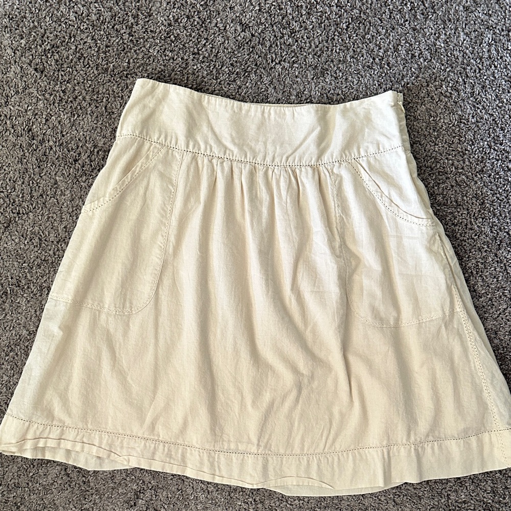 American Eagle Outfitters Cream A-Line Skirt